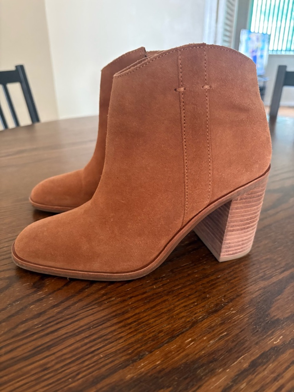 Lucky Brand Pinkton Suede Heeled ankle boot